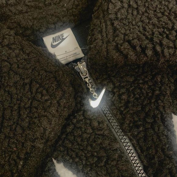Nike Sportswear Swoosh Faux Fur Full-Zip Jacket - Picture 3 of 4